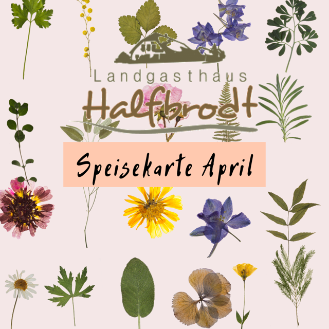 Neue Speisekarte April 2025