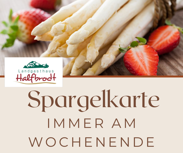 Immer am Wochenende Spargelkarte